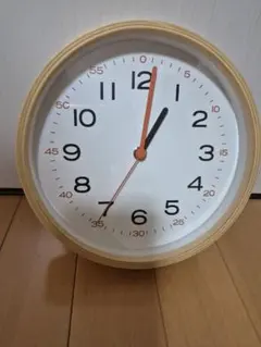 【無印良品】じぶんで読める時計 掛時計 木目調 知育時計