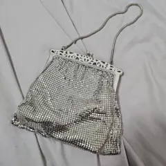 シルバー スパンコール クラッチバッグ