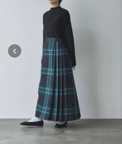 コーエン　チェックスカート　ロング　Sサイズ　プリーツ