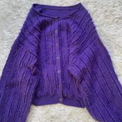 ケイビーエフ KBF アーバンリサーチ カーディガン 長袖 紫 パープル 美品
