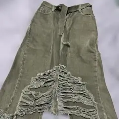 데미지 가공 블랙 데님 팬츠 ZARA