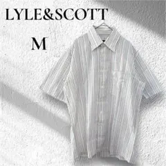 ライルアンドスコット 半袖シャツ ストライプ オフィス カジュアル 麻混 Mのサムネイル