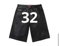 Supreme 25SS W30レザーショートパンツ ブラック Supreme Baggy Leather Short (SS25) - $298