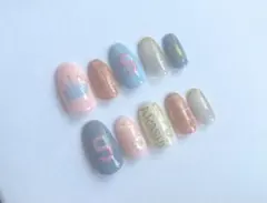 ネイルチップ　現品　ミディアムオーバル　嵐　アイドル　推し活