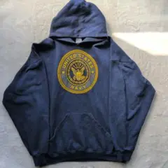 SOFFE USNAVY パーカー ネイビー XLサイズ USA製 両面プリント