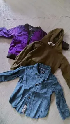 90〜100★bebeリバーシブル三点set