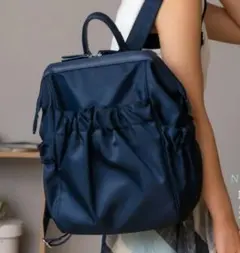 ヴィータフェリーチェ VitaFelice 　ナイロン　リュック　紺