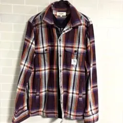 TOMMY パープル系チェック 長袖シャツ