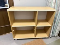 ※ふじみ野駅直接周引取限定❗️送れません❗️木製 2段オープンラック 収納棚のサムネイル