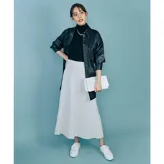 美品✨ICB フェイクレザー CPOジャケット　黒　洗える