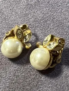 昭和レトロ　アンティーク　パール　ビンテージ　イヤリング