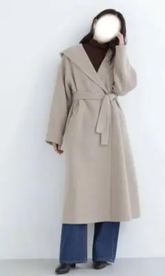 フーデッドロングコート　ナチュラルビューティーベーシック