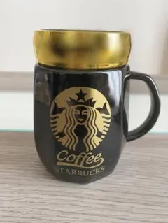 スターバックス　黒　マグカップ　蓋付き