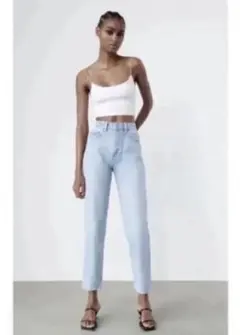 ZARA ザラ　マムフィットデニム　クラシック　ライトブルー　新品未使用