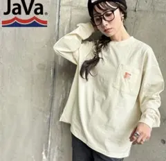 Java 長袖 ポケットTシャツ オフホワイトのサムネイル