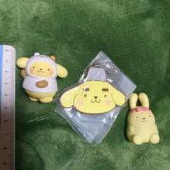 SANRIO♡コジコジ＆ポムポムプリン３点セット【置物は袋無し保管品】