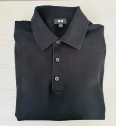 【14日まで掲載】美品 UNIQLO ウォッシャブルニットポロセーター 黒 S