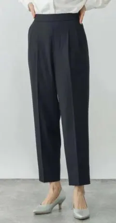 GLOBAL WORK ウツクシルエット テーパード パンツ ネイビー M