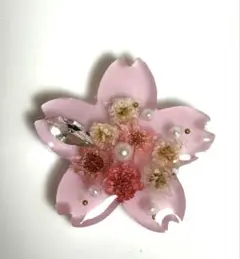 レジン　ピンク　さくら　ヘアゴム