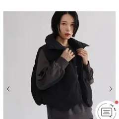 【新品】LASUD スタンドカラーショート中綿ベストブラック　定価21000円