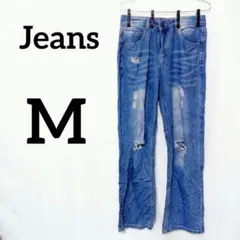 Jeans【M】ボトムス ストレートデニム インディゴブルー