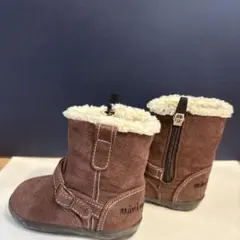 ミキハウス ファー付きブラウンブーツ