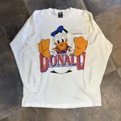 ディズニー ヴィンテージ ドナルド 七分袖 Tシャツ カットソー タイム