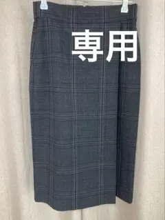 UNIQLO グレー チェック柄 スカート M