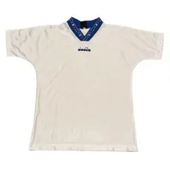 【90s】 diadora ディアドラ ゲームシャツ 白 ブロークコアのサムネイル