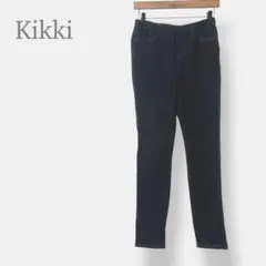 【キッキ】レギンスパンツ　黒パンツ　ストレッチ　ウエストゴム　M ブラック