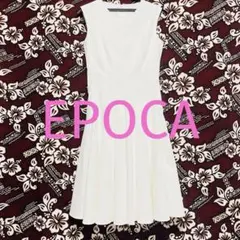 ☆☆ EPOCA エポカ ノースリーブ フレアワンピース 白 38サイズのサムネイル