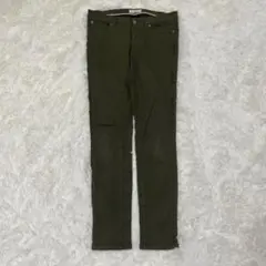 Le souk スキニーパンツ カーキ ストレッチ入り レーヨン混 ミリタリー