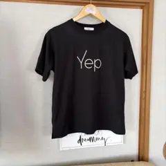 Yepプリント ブラックTシャツ 半袖　最終お値下げ