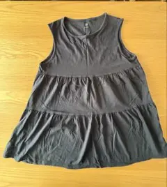 UNIQLO ティアード ノースリーブ 160cm ブラックのサムネイル