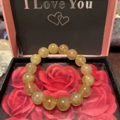 天然石ブレスレット　ルチルクォーツ　お買い得