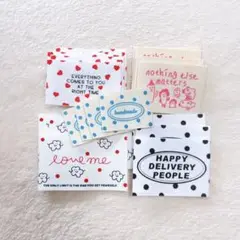 No.③【まとめ売り20枚】5種類 コットンタグ 布タグ（種類・枚数変更不可）