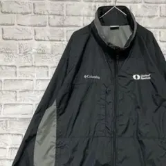 コロンビア　マウンテンパーカー　ブラック2XL ロゴ刺繍アウトドア0204