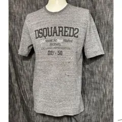 Dsquared2 ロゴ　ペンキペイント　ダメージ加工　Tシャツ　グレー