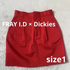 FRAY I.D × Dickies赤ミニタイトスカート
