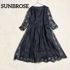 新品 レースワンピース オケージョンドレス 七分袖 フォーマル パーティー 黒