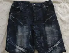 メンズ デニムパンツ ウエストゴム加工のサムネイル