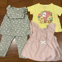 ベビー服 3点セット 18M 女の子保育園着まとめ売り ドキンちゃんTシャツのサムネイル