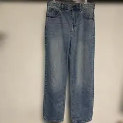 GUライトブルー ストレートデニムLサイズ