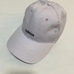adidas キャップ 白　パープル系ホワイト　57〜60cm 美品のサムネイル