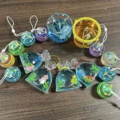 まとめ売り】金魚鉢オイルチャーム 出目金 ヨーヨーストラップ 夏祭り 