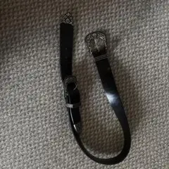 PRIDE BIS 黒いレザーベルト ウエスタンベルト ダブルバックル