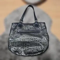 WATA-ICHI ワタイチ JRA クロコダイル シルバー ショルダーバッグ ☆美品☆JRAタグあり WATA-ICHI クロコダイル ショルダーハンドバッグ