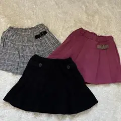 キッズ プリーツスカート (インナーパンツ付き) 3点セット