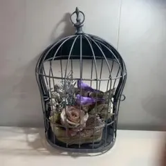 値下げ中⭐︎鳥かご型フラワーアレンジメント