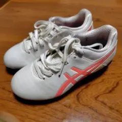 ASICS サッカーシューズ ホワイト/ピンク 19.0cm